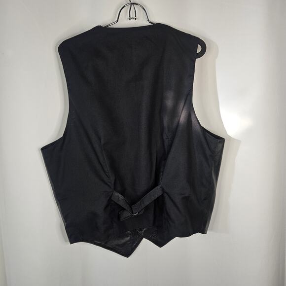 Wilson's Black Leather Bikers Vest Size Large Men's Moto Western Classic - Picture 4 of 6